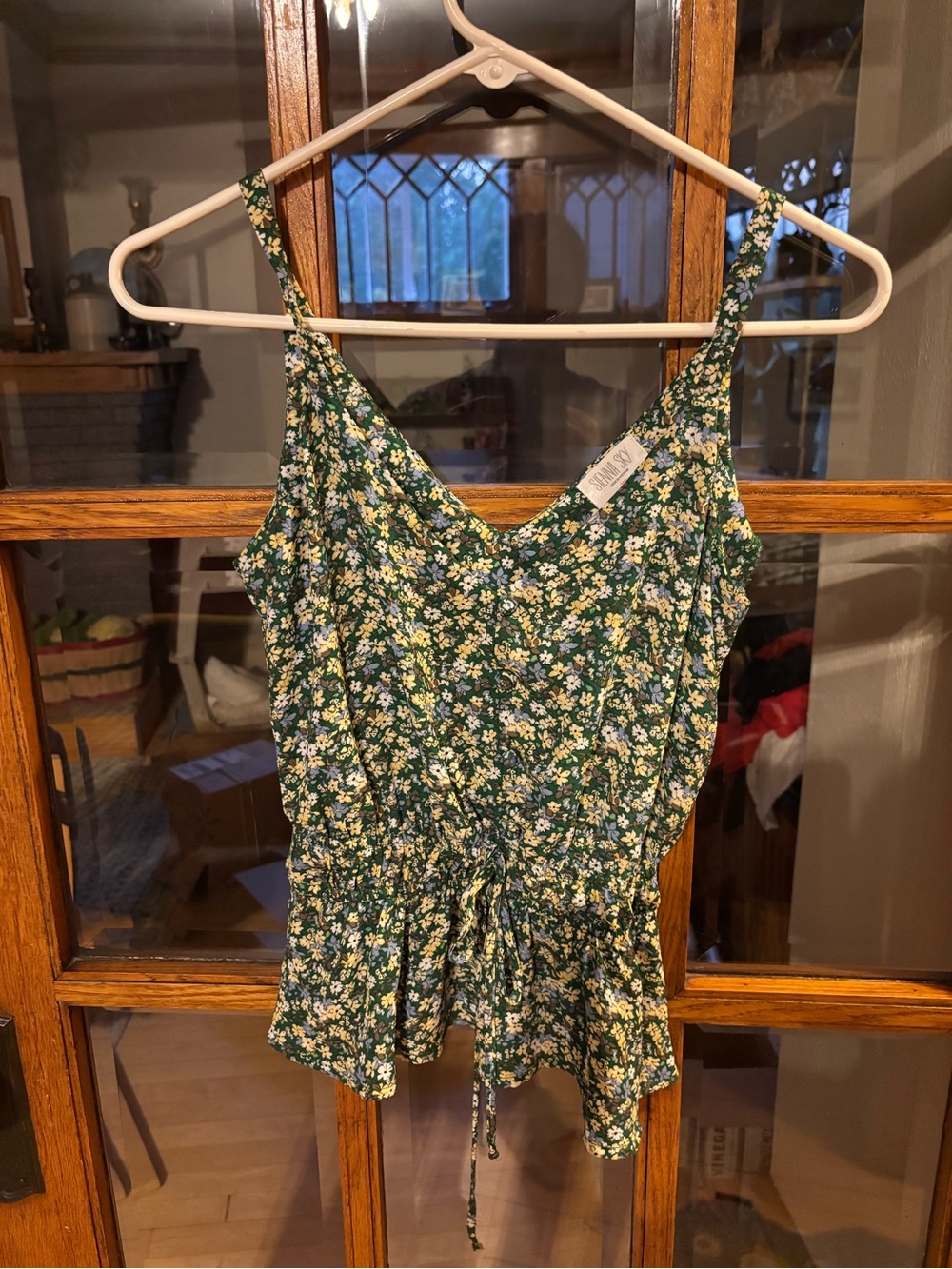 Sienna Sky Green Floral Drawstring Cami